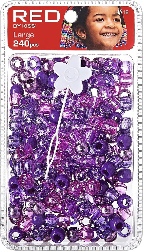 Red by Kiss Large Hair Beads 240pcs - HA18