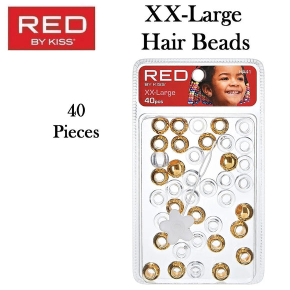 Red by Kiss XX-Large Hair Beads 40pcs- HA41