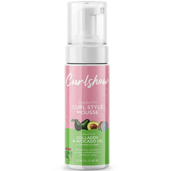 ORS Olive Oil Curlshow Curl Style Mousse Infused with Collagen & Avocado Oil 7 oz