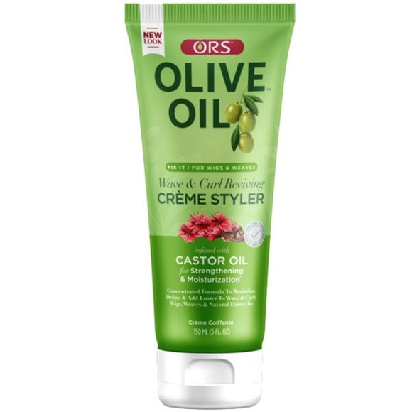 ORS Olive Oil Wave & Curl Reviving Creme Styler Infused with Castor Oil 5 oz