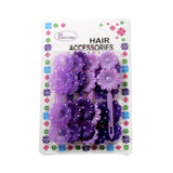 Blossom Hair Accessories Collection Flower Shaped Purple 4 Shades