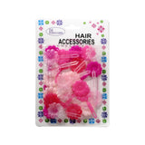 Blossom Hair Accessories Collection Flower Shaped Small Clear & Pink 4 Colors