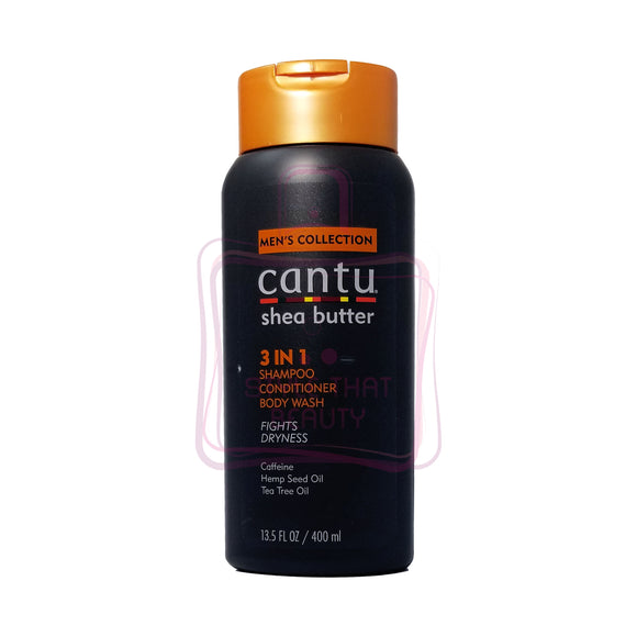 Cantu Natural B-mens 3 in 1 Shampoo/conditioner/body Wash - Men