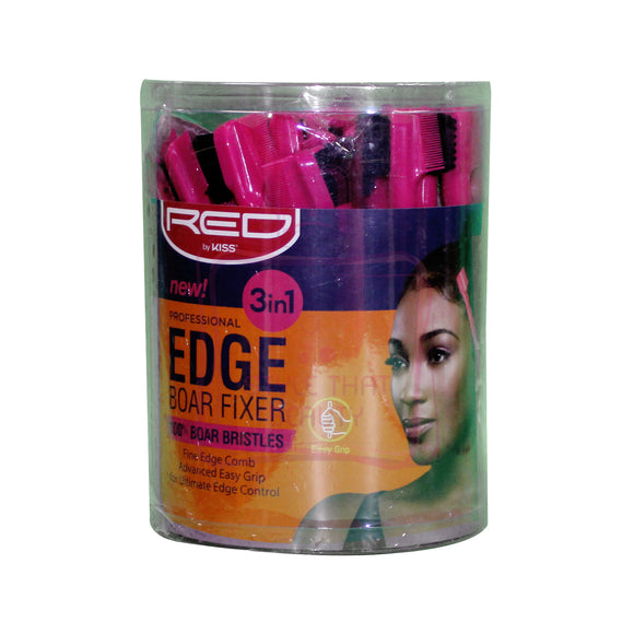 Red Professional 3 in 1 Edge Brush